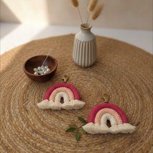 Rainbow Macrame Charms