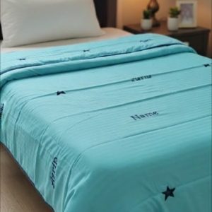 Personalized Blue Star Blanket for Kids – Custom Name Blanket | Ultra Soft Lightweight Blanket (Size 60×90)